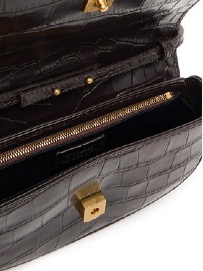 Tommy Hilfiger Torebka Party Le Mini Crossover Croc AW0AW18203 Brązowy