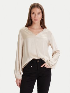 Maryley Bluzka 25IB824/18LA Beżowy Regular Fit