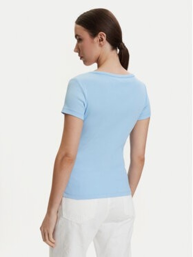 Tommy Jeans T-Shirt DW0DW17385 Niebieski jasny Slim Fit