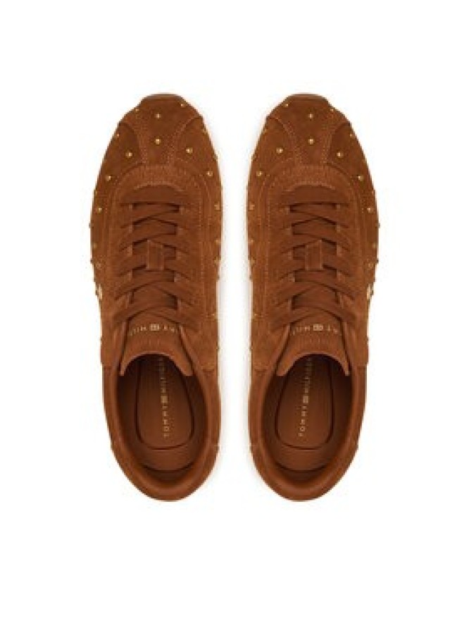 Tommy Hilfiger Sneakersy Th Bella Low Profile Studs FW0FW09882 Brązowy