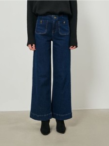 Jeansy wide leg - niebieski