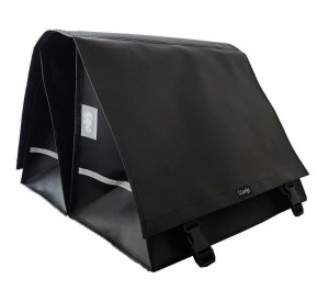 Clarijs podwójna torba rowerowa XXL PVC 70L czarna