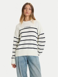 Guess Jeans Sweter W5BR03 Z3HM1 Écru Relaxed Fit