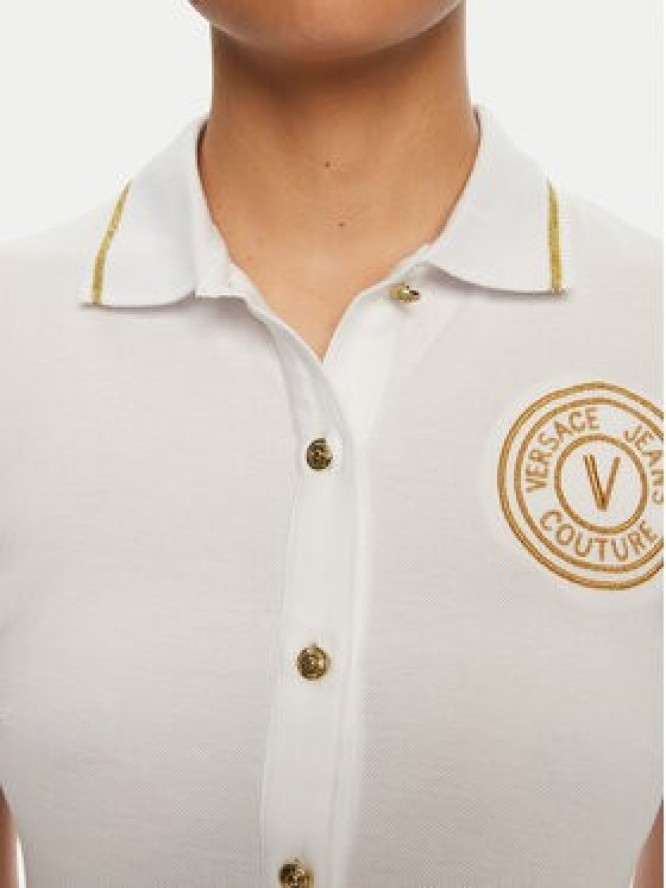 Versace Jeans Couture Sukienka codzienna 78HAOT01 Biały Regular Fit