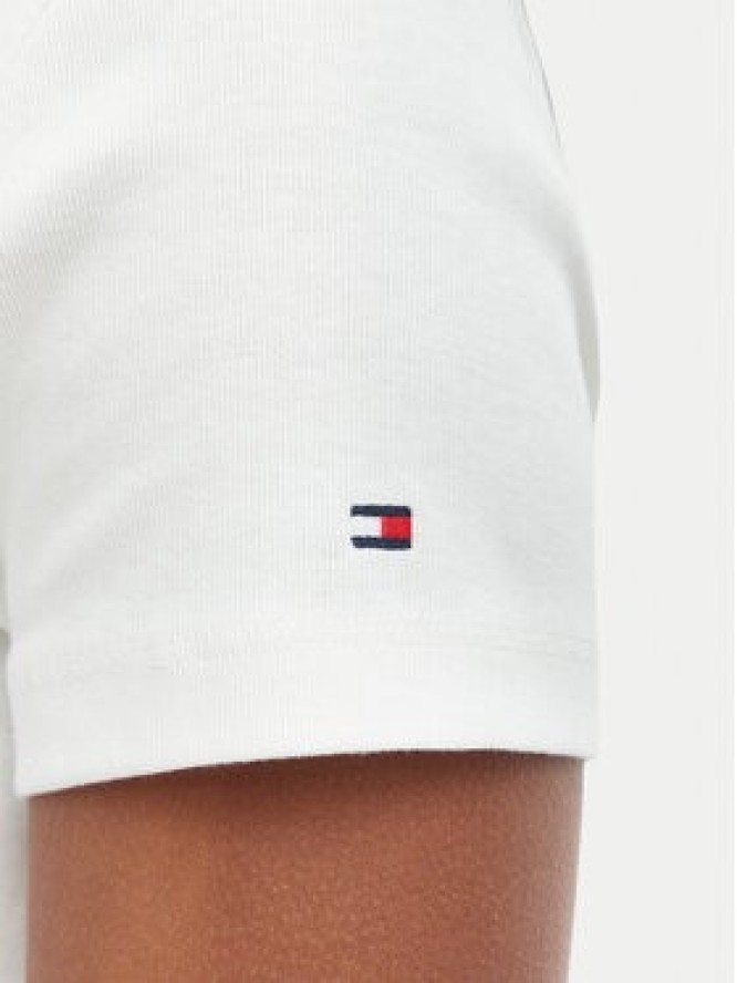 Tommy Hilfiger Bluzka WW0WW48709 Kremowy Slim Fit