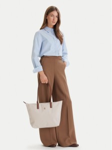 Tommy Hilfiger Torebka Popette Tote AW0AW17711 Écru