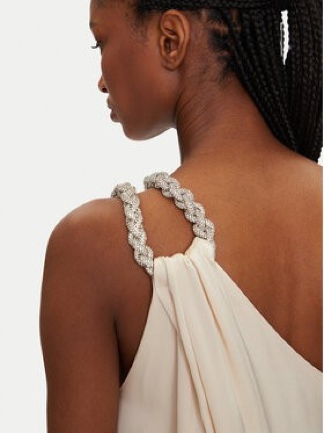 Eleh Sukienka koktajlowa ESS250050 Écru Regular Fit