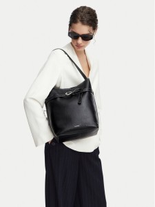 Calvin Klein Torebka Buckle Medium Bucket LV04F3551G Czarny