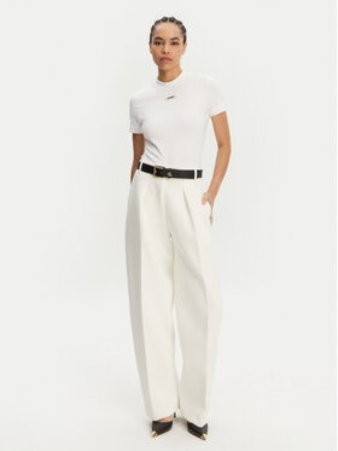 JACQUEMUS Spodnie materiałowe Le Pantalon Ovalo 24E241PA0791718 100 Biały Regular Fit
