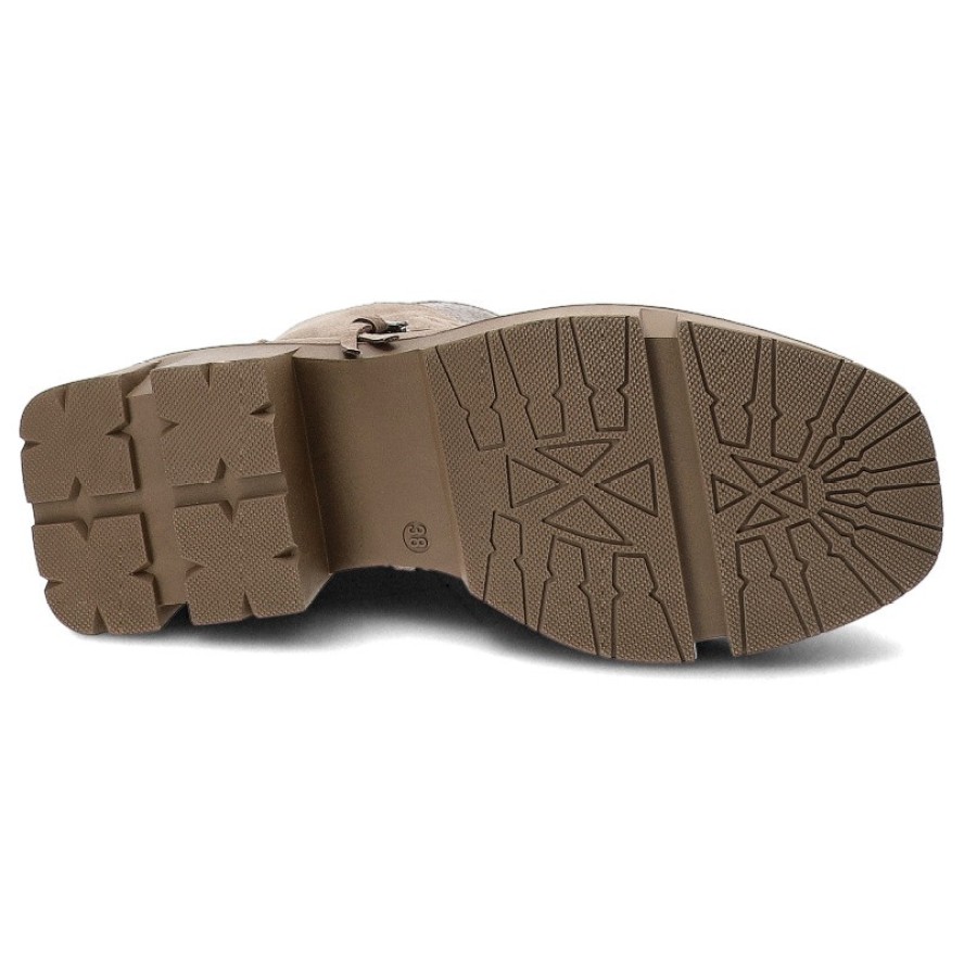 Beżowe Botki Armodo Stylowe Obuwie Damskie Zapisane Na Suwak