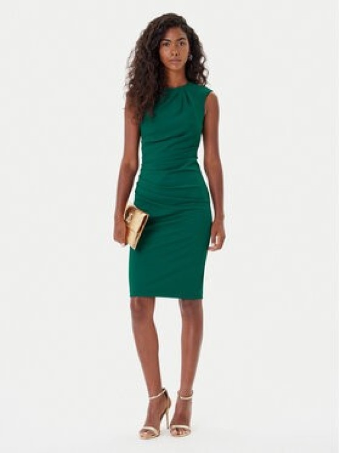 Rinascimento Sukienka koktajlowa CFC0125332003 Zielony Slim Fit