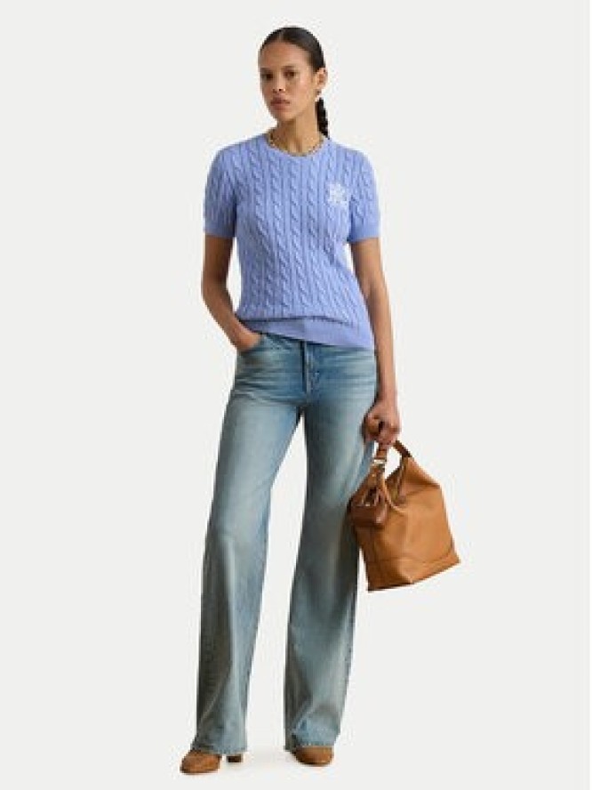 LAUREN RALPH LAUREN Sweter 200P07025003 Błękitny Relaxed Fit