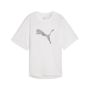 Damska koszulka z nadrukiem EVOSTRIPE PUMA White