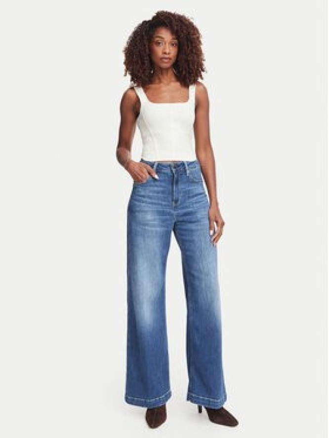 Guess Top W6YZ08 Z0979 Kremowy Slim Fit