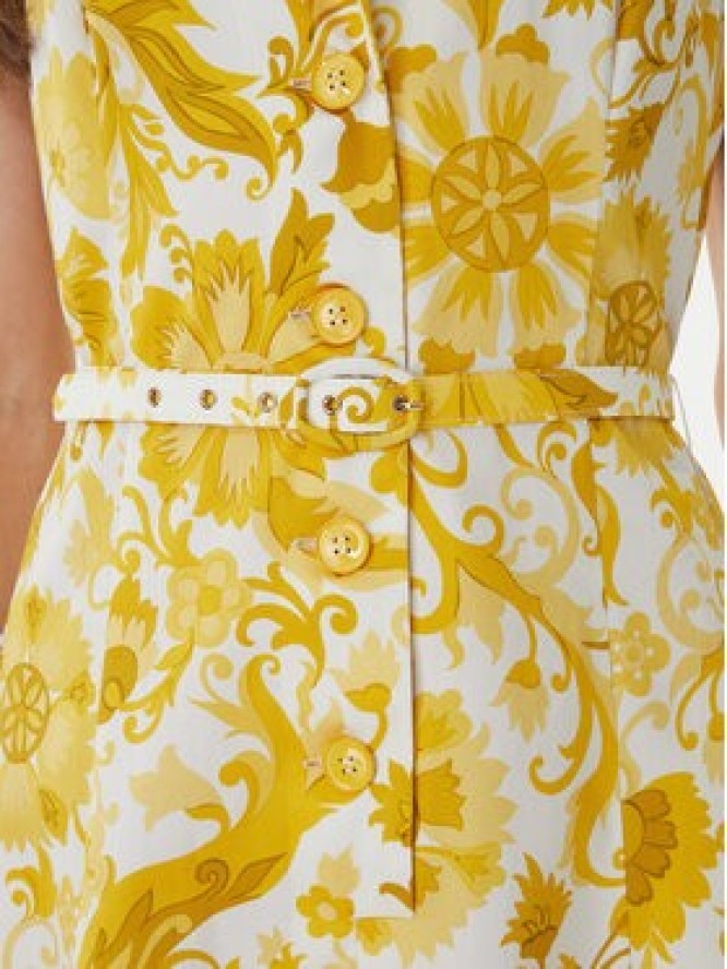 Luisa Spagnoli Sukienka letnia Piagge 542930 Żółty Regular Fit