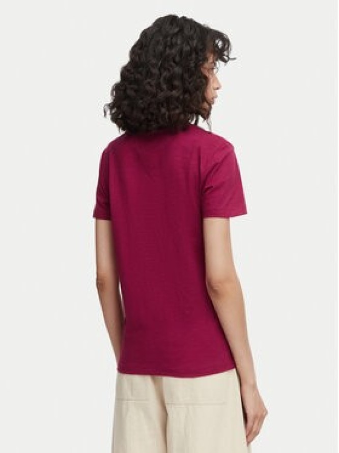 Beverly Hills Polo Club T-Shirt P-SS26W-TS6510 Bordowy Regular Fit