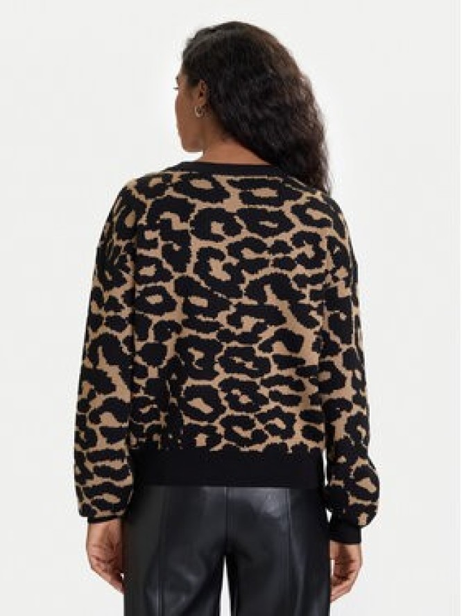 Vero Moda Sweter Siljeanimal 10330808 Brązowy Regular Fit