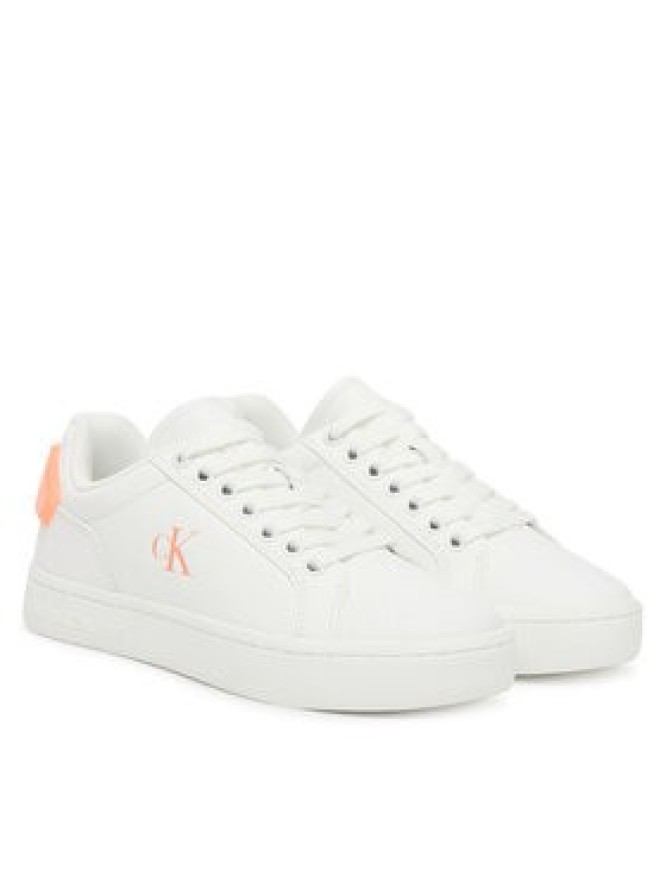 Calvin Klein Jeans Sneakersy Classic Cupsole Ru Patch Lth Wn YW0YW01845 Biały