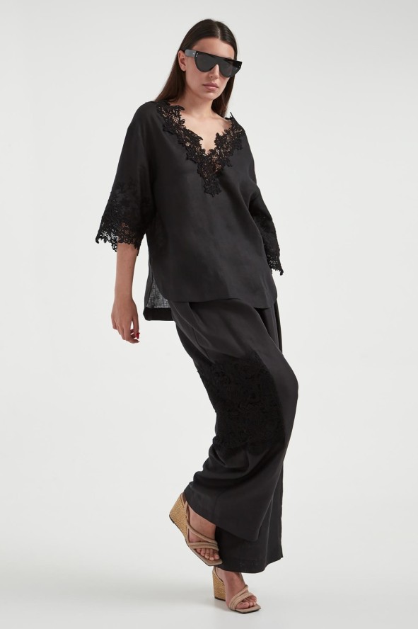 Bluzka damska lniana ERMANNO SCERVINO LIFE