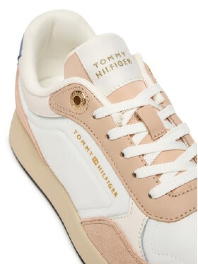 Tommy Hilfiger Sneakersy Mix Material Runner FW0FW08950 Écru