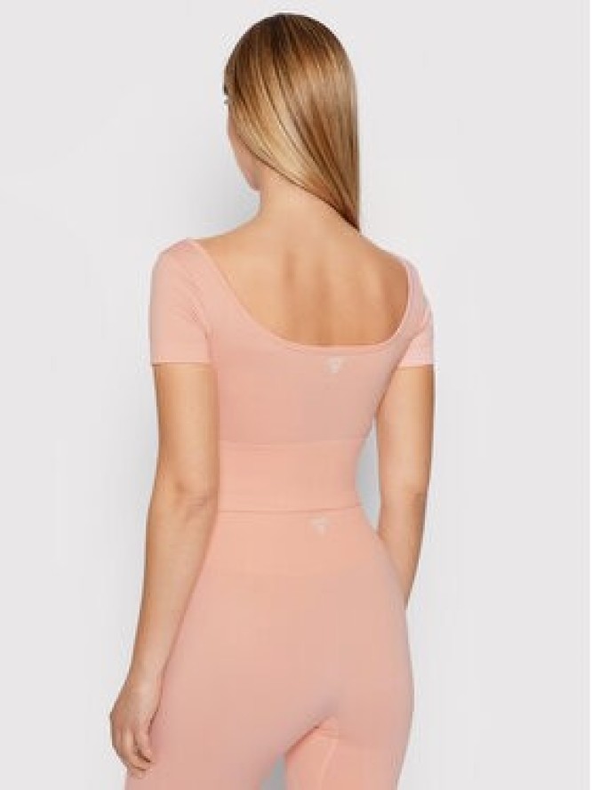 Guess Bluzka V2RP13 ZZ04S Różowy Slim Fit