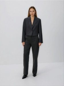 Spodnie w prążek - ciemnoszary