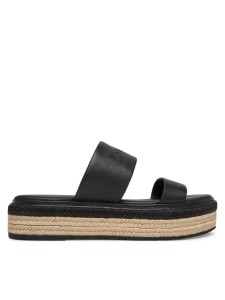 Calvin Klein Espadryle Flatform Wedge Slide - He HW0HW02374 Czarny