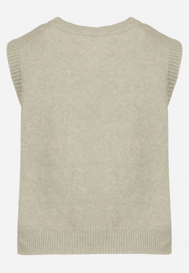 Jasnozielona Rozpinana Kamizelka z Wełną Eravina