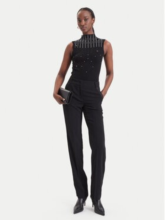 Fracomina Bluzka FR26WT4005K506R9 Czarny Slim Fit