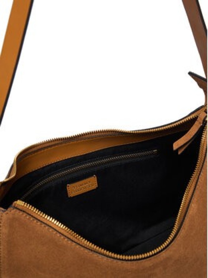 Tommy Hilfiger Torebka Th Statement Shoulder Bag Suede AW0AW18824 Brązowy