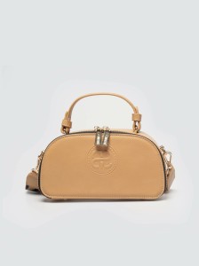 Torebka damska do ręki z dodatkowym paskiem beżowa RR574272 801