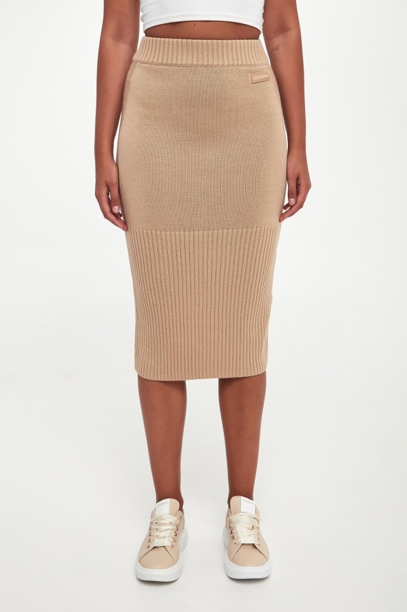 Spódnica midi wełniana ARMANI EXCHANGE