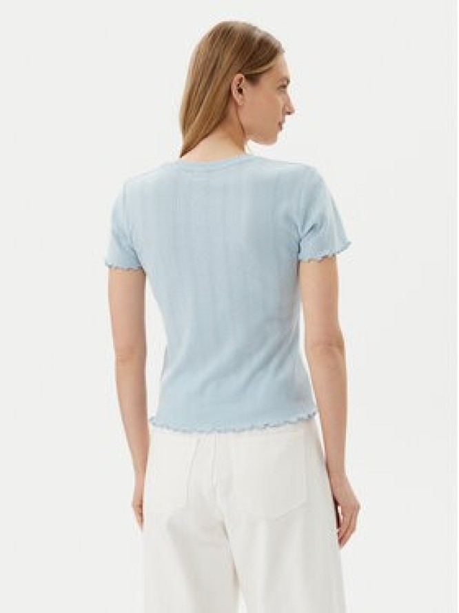 Pieces T-Shirt Fia 17155480 Błękitny Regular Fit