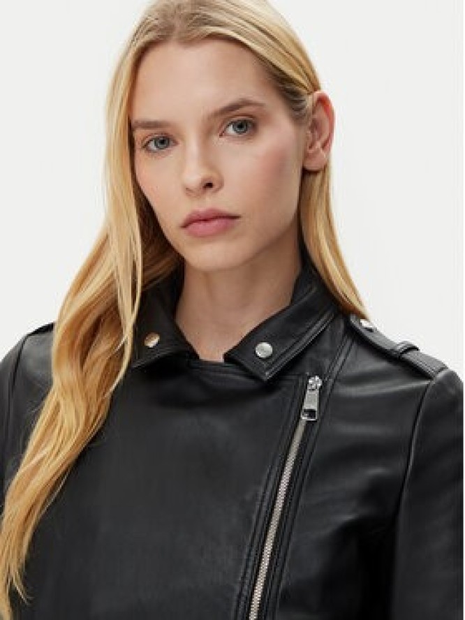 BOSS Kurtka skórzana C_Sameli 50510964 Czarny Regular Fit