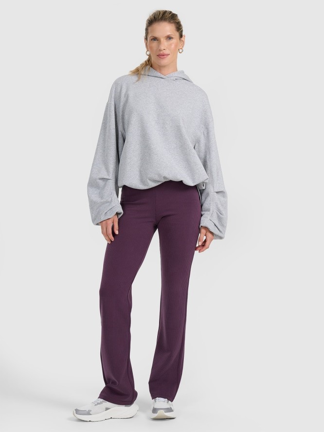 4F Bluza dresowa nierozpinana z kapturem damska - szara S