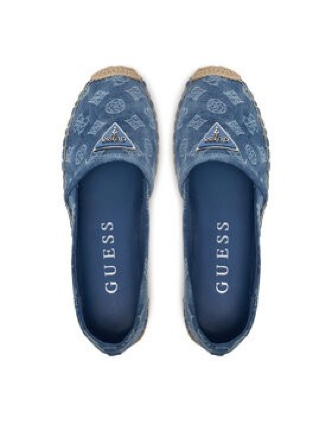 Guess Espadryle FLJDNN DEN14 Niebieski
