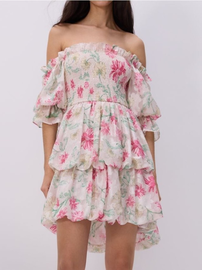 Sukienka typu bombka - wielobarwny