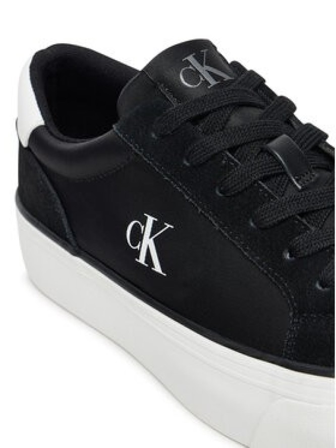 Calvin Klein Jeans Sneakersy Vulc Flatform Mg Nylon Mix YW0YW01896 Czarny