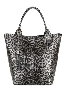 Mia Tomazzi Skórzany shopper bag "Barozzi" w kolorze szarym - 31 x 36 x 20 cm rozmiar: onesize