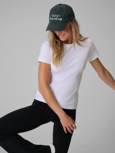 T-shirt slim gładki damski 4F