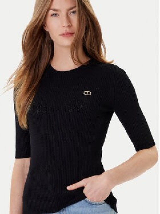 TWINSET Sweter 252TP3240 Czarny Regular Fit