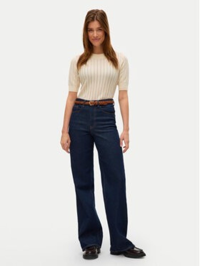 Vero Moda Sweter Morena 10321893 Beżowy Slim Fit