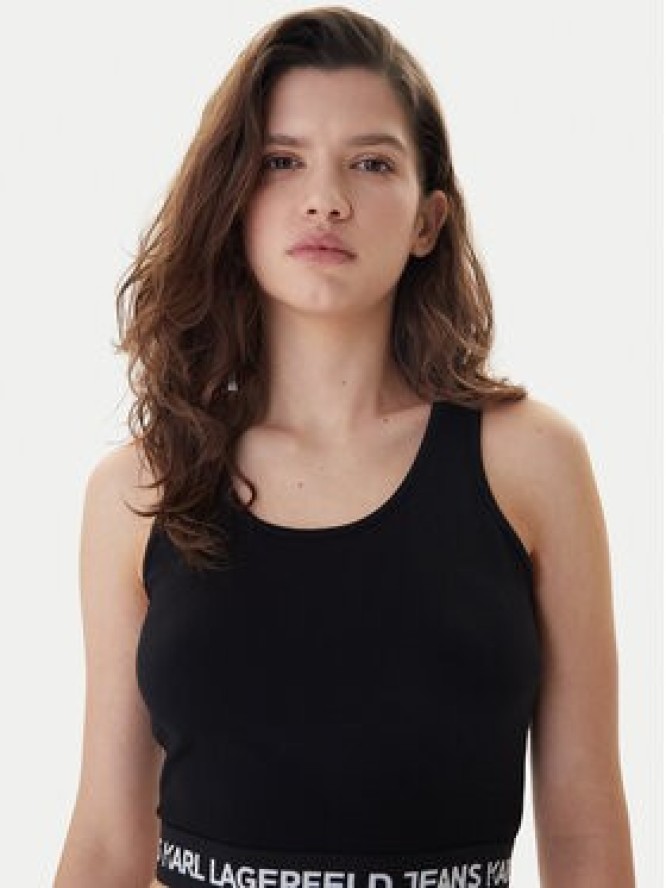 Karl Lagerfeld Jeans Top B1W17048 Czarny Slim Fit