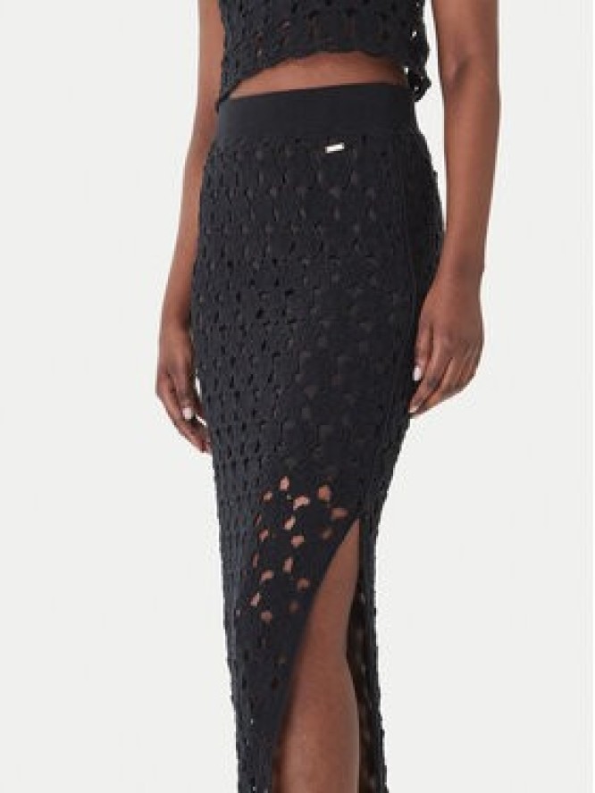 Fracomina Spódnica midi FR26SG4008K488R6 Czarny Slim Fit