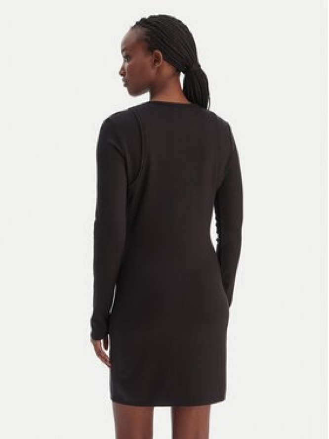 Calvin Klein Jeans Sukienka dzianinowa LV047E219G Czarny Slim Fit