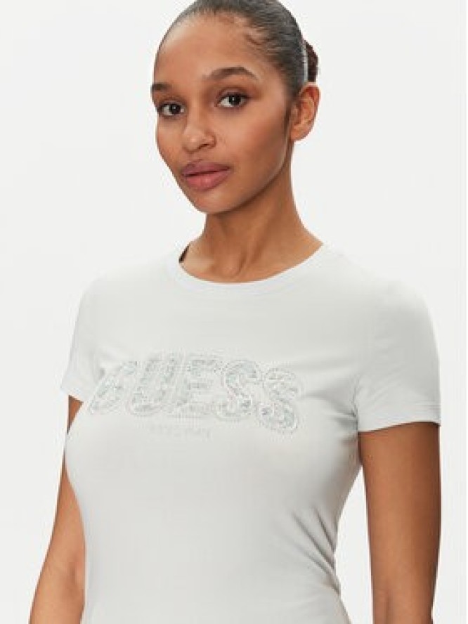 Guess T-Shirt W5GI04 J1314 Błękitny Slim Fit