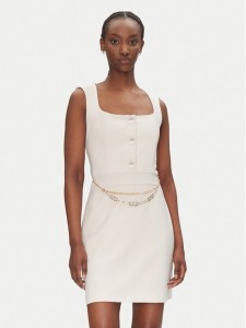 Rinascimento Sukienka koktajlowa CFC0124908003 Beżowy Regular Fit