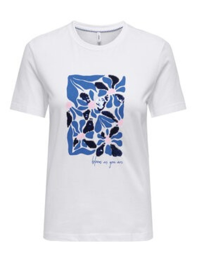 ONLY T-Shirt Kita 15367568 Biały Regular Fit