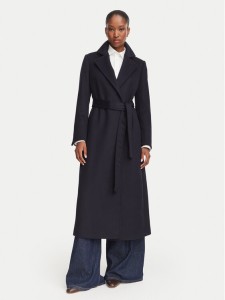 MAX&Co. Płaszcz wełniany Longrun 2628016044200 Granatowy Regular Fit