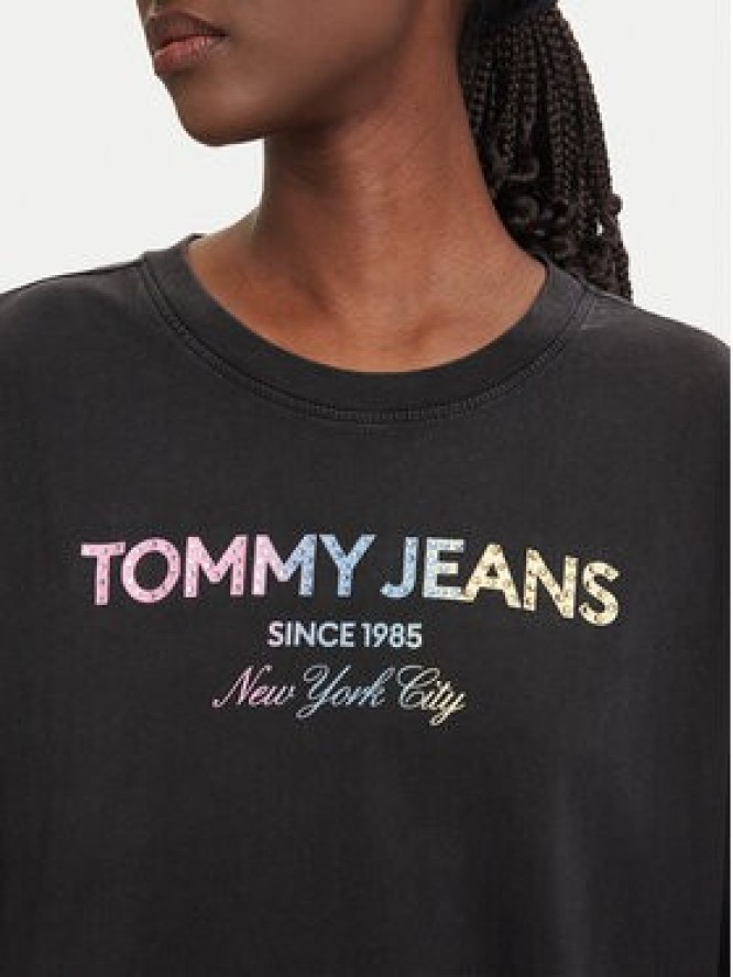Tommy Jeans T-Shirt DW0DW22803 Czarny Oversize